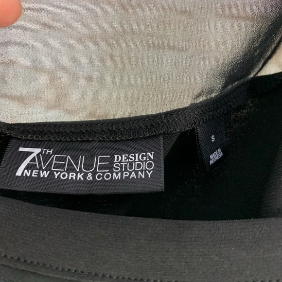 7th avenue design studio black fringe tank top S - Picture 5 of 7